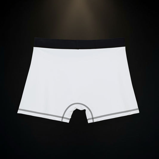 Royal Rules Men's Boxer Briefs — White Crown