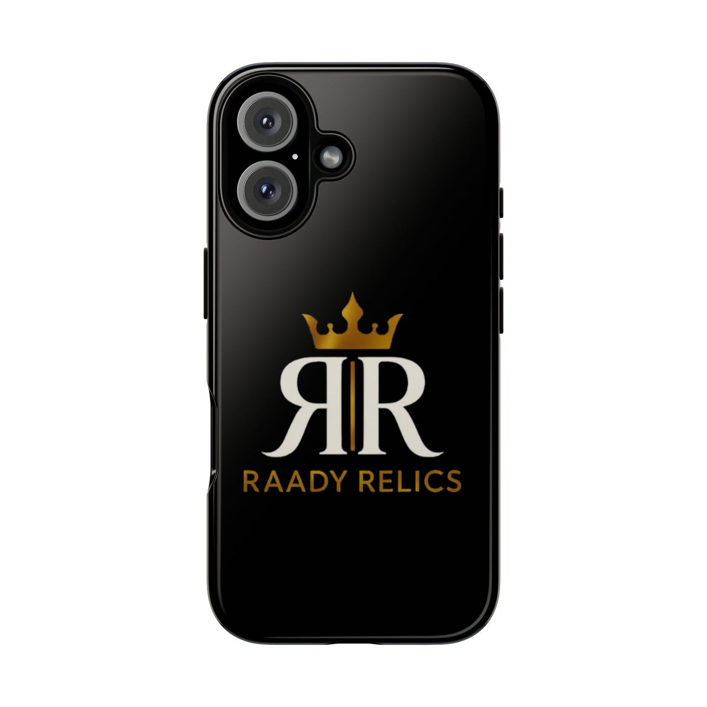 Raady Relics Crown Logo Tough Phone Case — Black Protective iPhone Cover