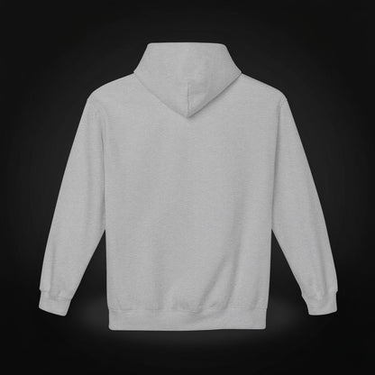 RaandJuice Logo Hoodie — Minimal White Fleece Pullover