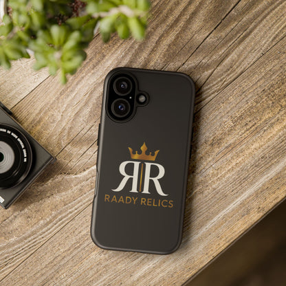 Raady Relics Crown Logo Tough Phone Case — Black Protective iPhone Cover