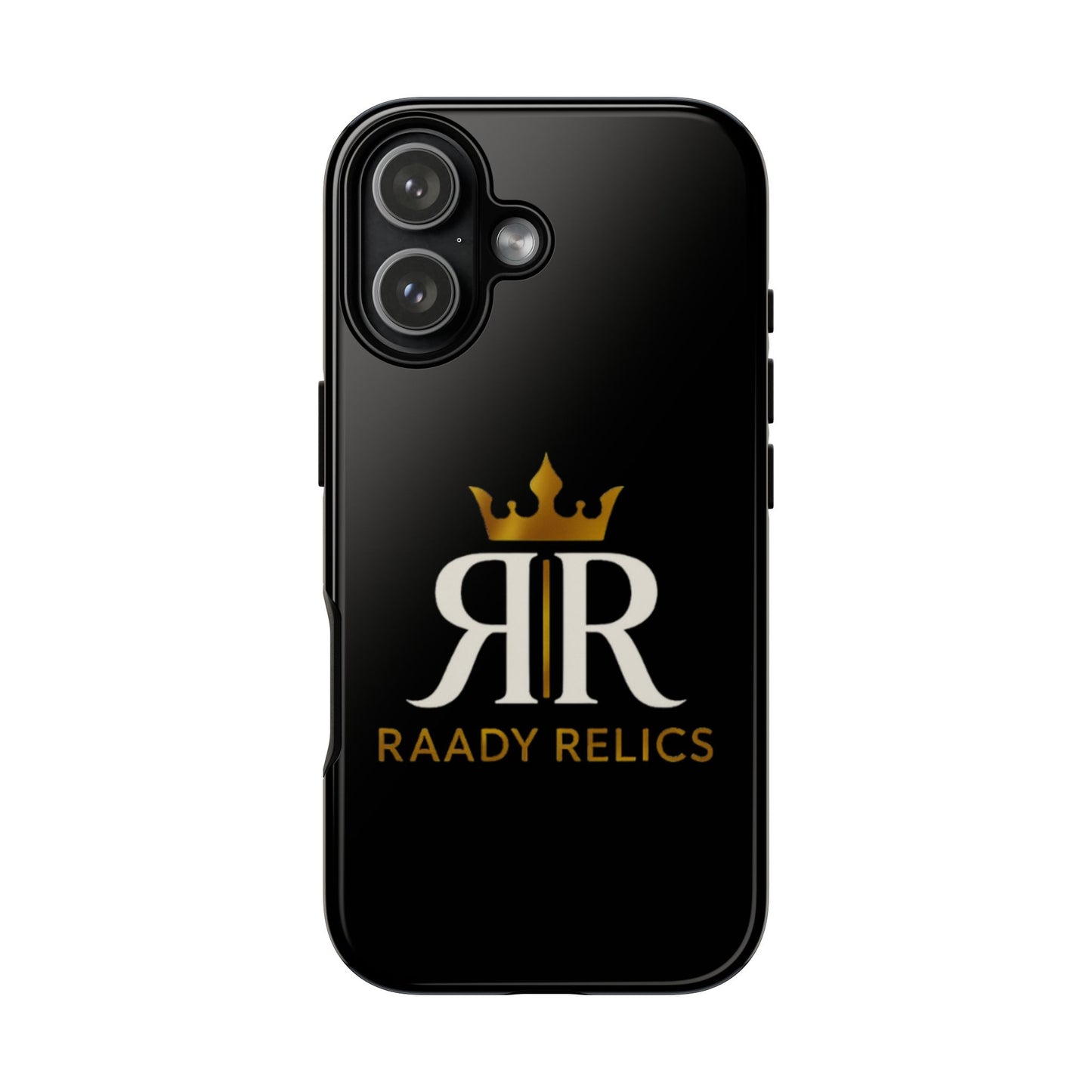 Raady Relics Crown Logo Tough Phone Case — Black Protective iPhone Cover