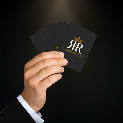 Raady Relics Luxury Poker Playing Cards – Black & Gold Ace Design