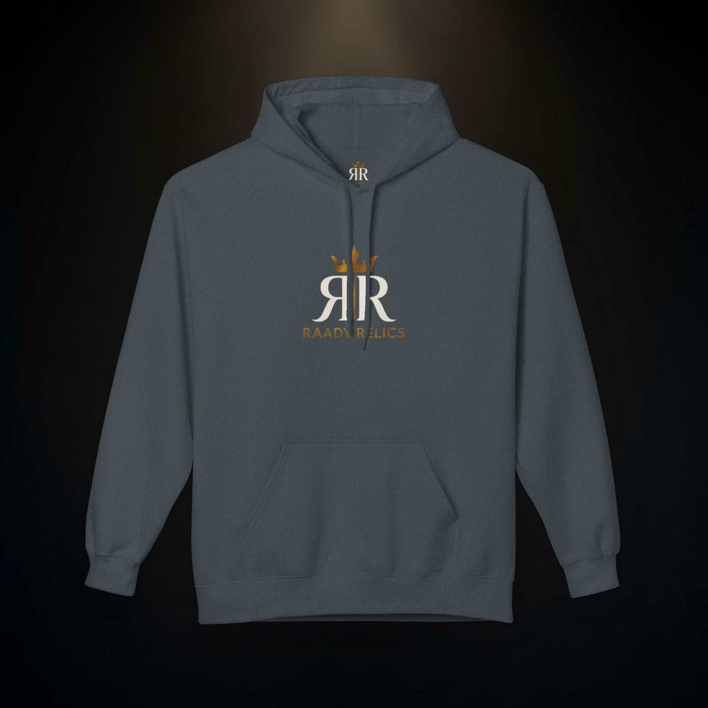 RaandJuice Logo Hoodie — Minimal White Fleece Pullover
