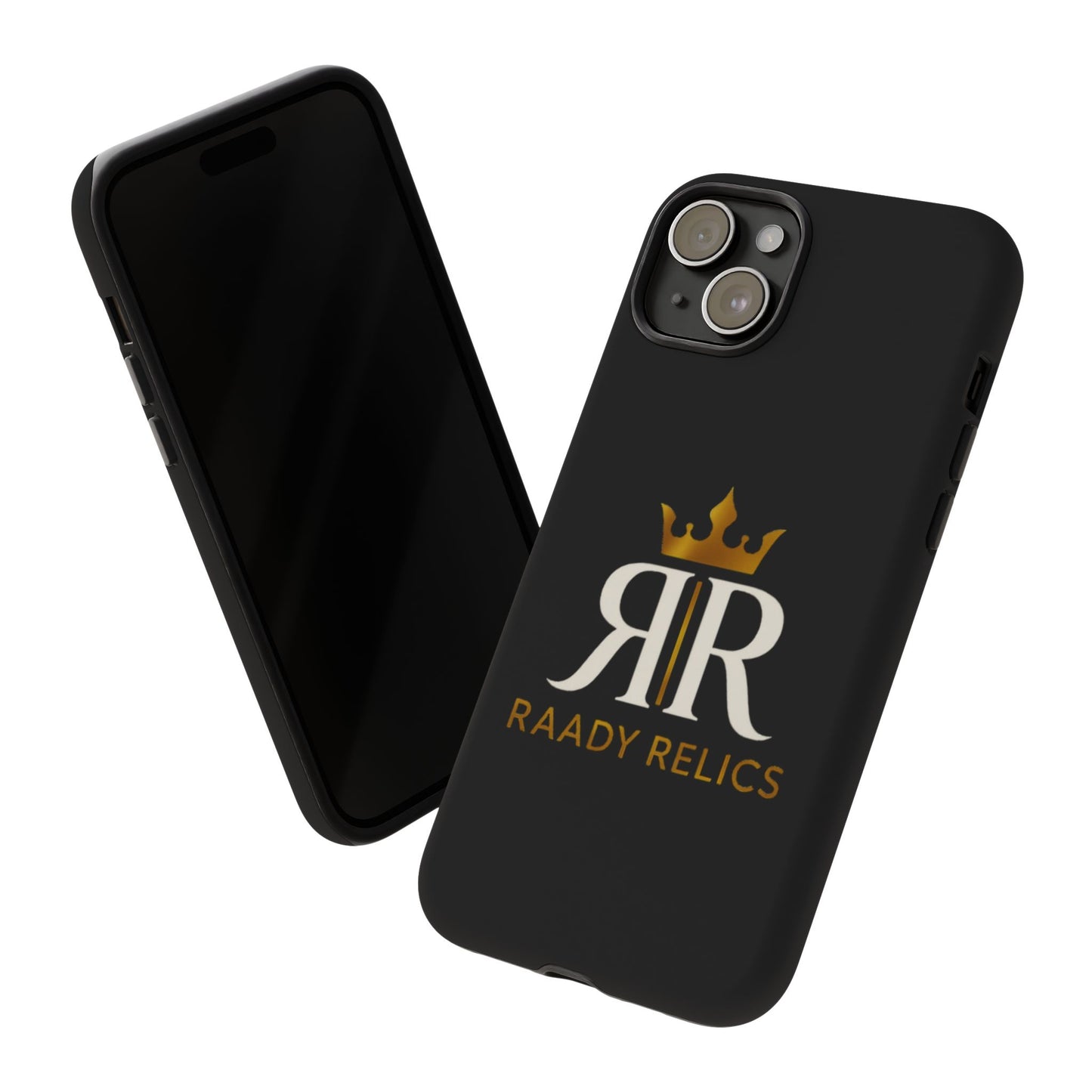 Raady Relics Crown Logo Tough Phone Case — Black Protective iPhone Cover