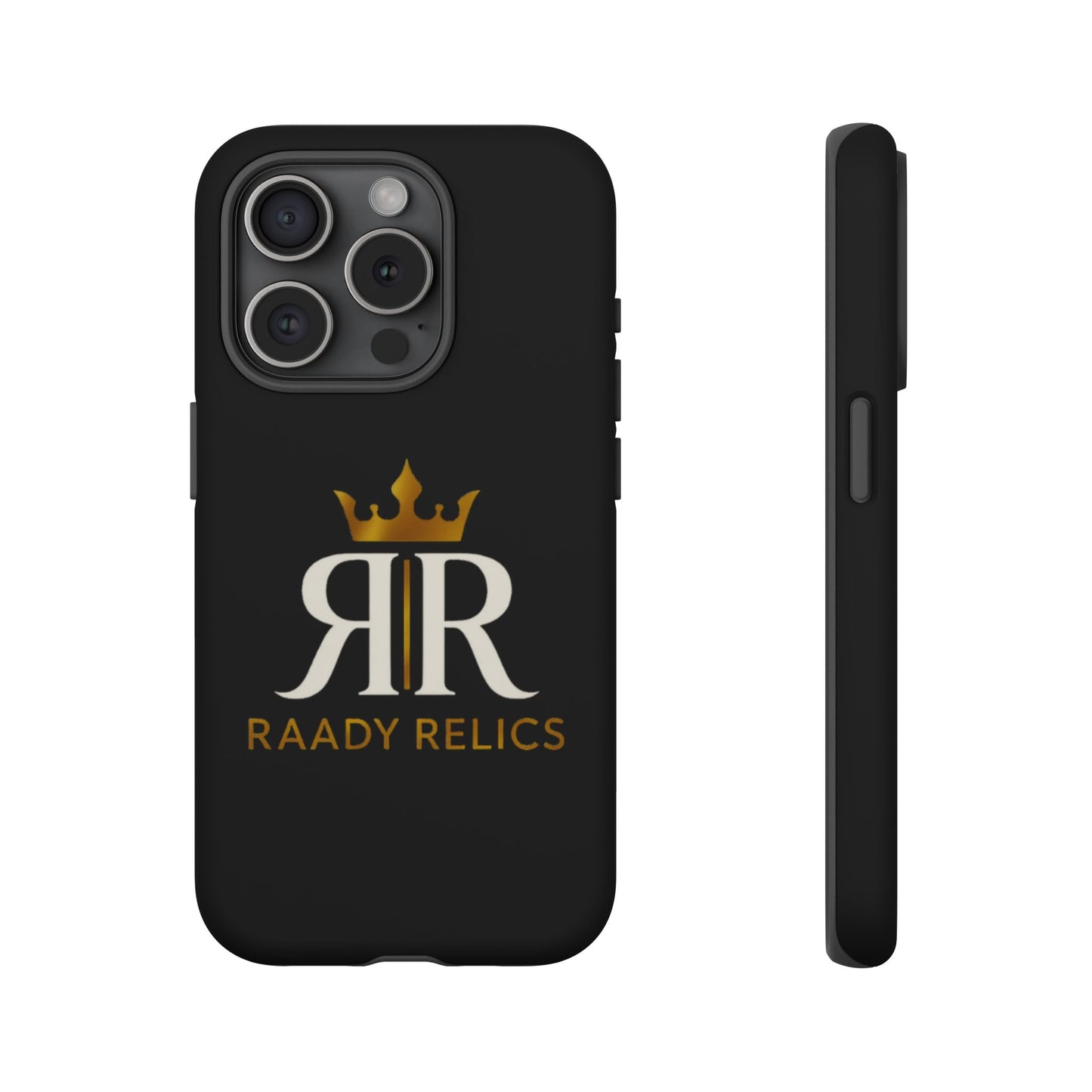 Raady Relics Crown Logo Tough Phone Case — Black Protective iPhone Cover