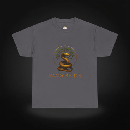 Raady Relics Unisex Cotton Tee - Serpent Design Shirt for Casual Wear