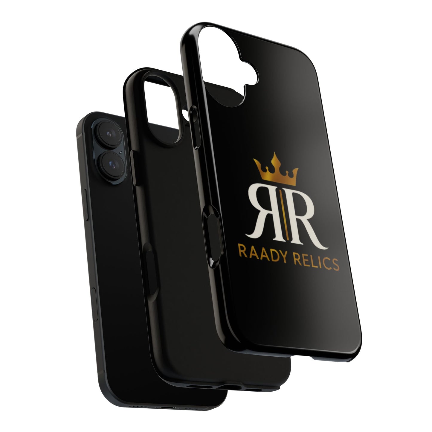 Raady Relics Crown Logo Tough Phone Case — Black Protective iPhone Cover
