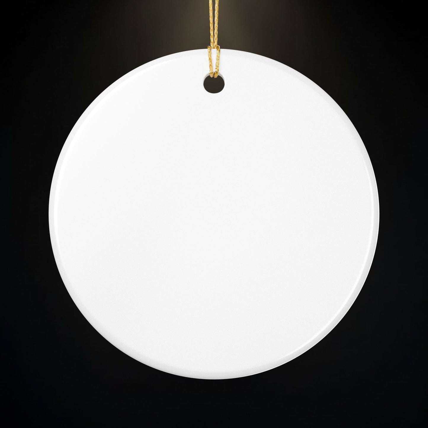 Raady Relics Gold Logo Ceramic Ornament — Round Holiday Decoration