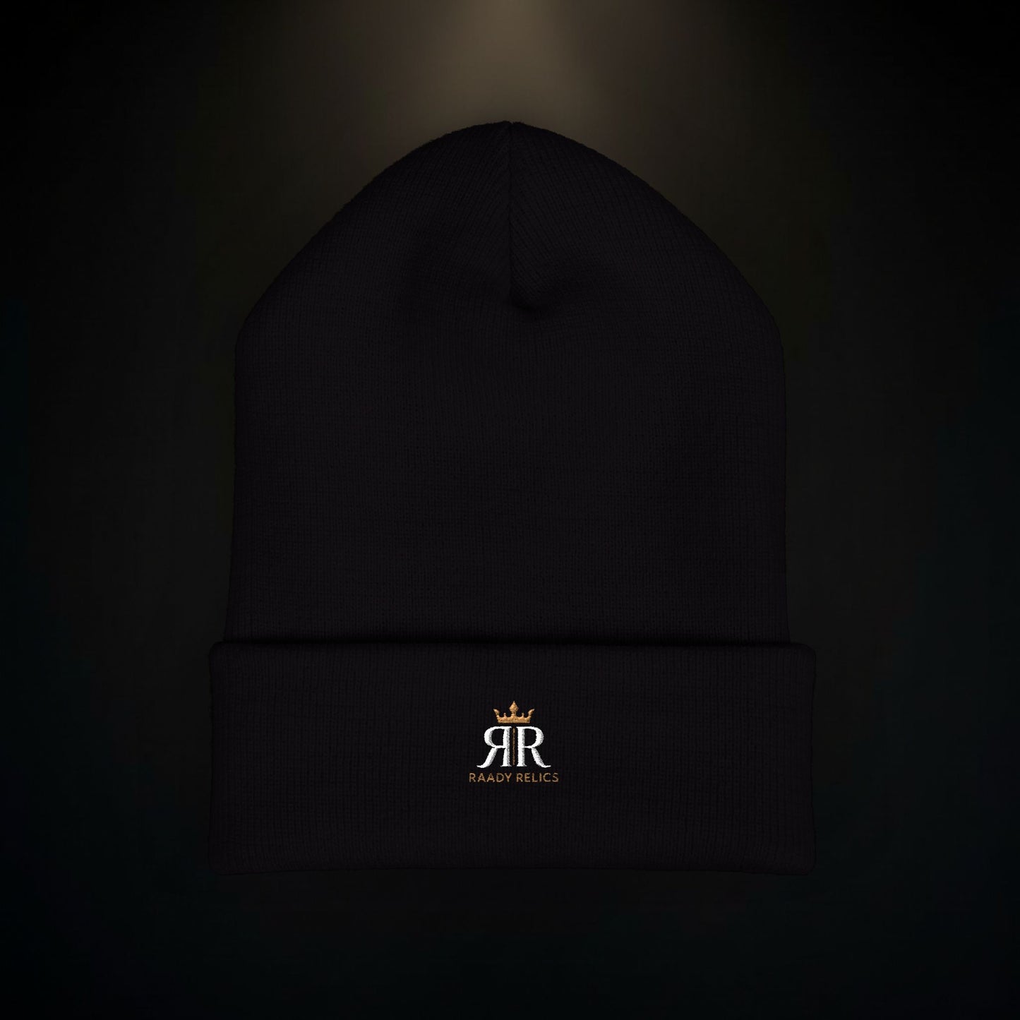Embroidered Classic Cuffed Beanie – Minimal Crown Logo Winter Hat