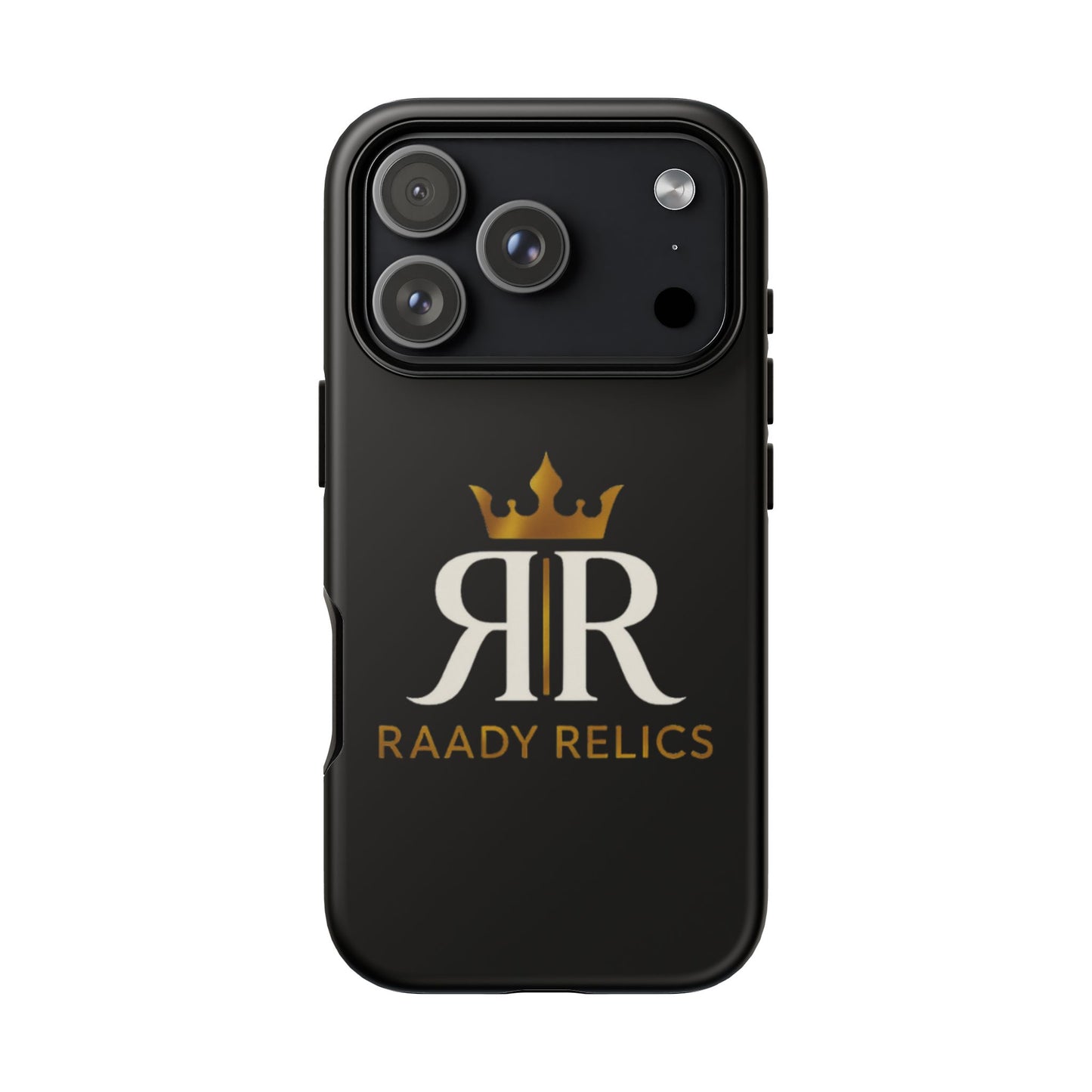 Raady Relics Crown Logo Tough Phone Case — Black Protective iPhone Cover