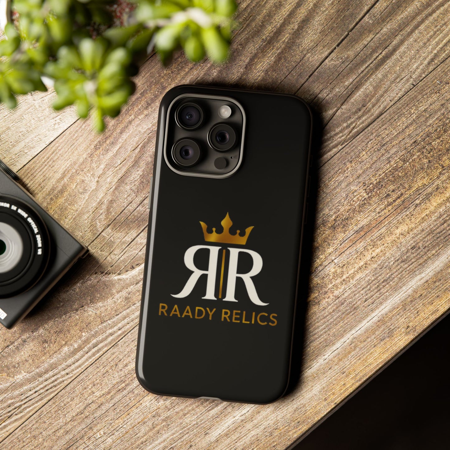 Raady Relics Crown Logo Tough Phone Case — Black Protective iPhone Cover
