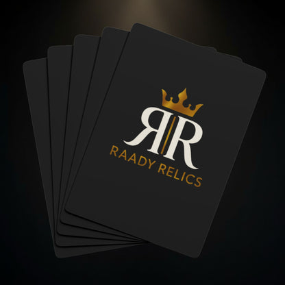 Raady Relics Luxury Poker Playing Cards – Black & Gold Ace Design