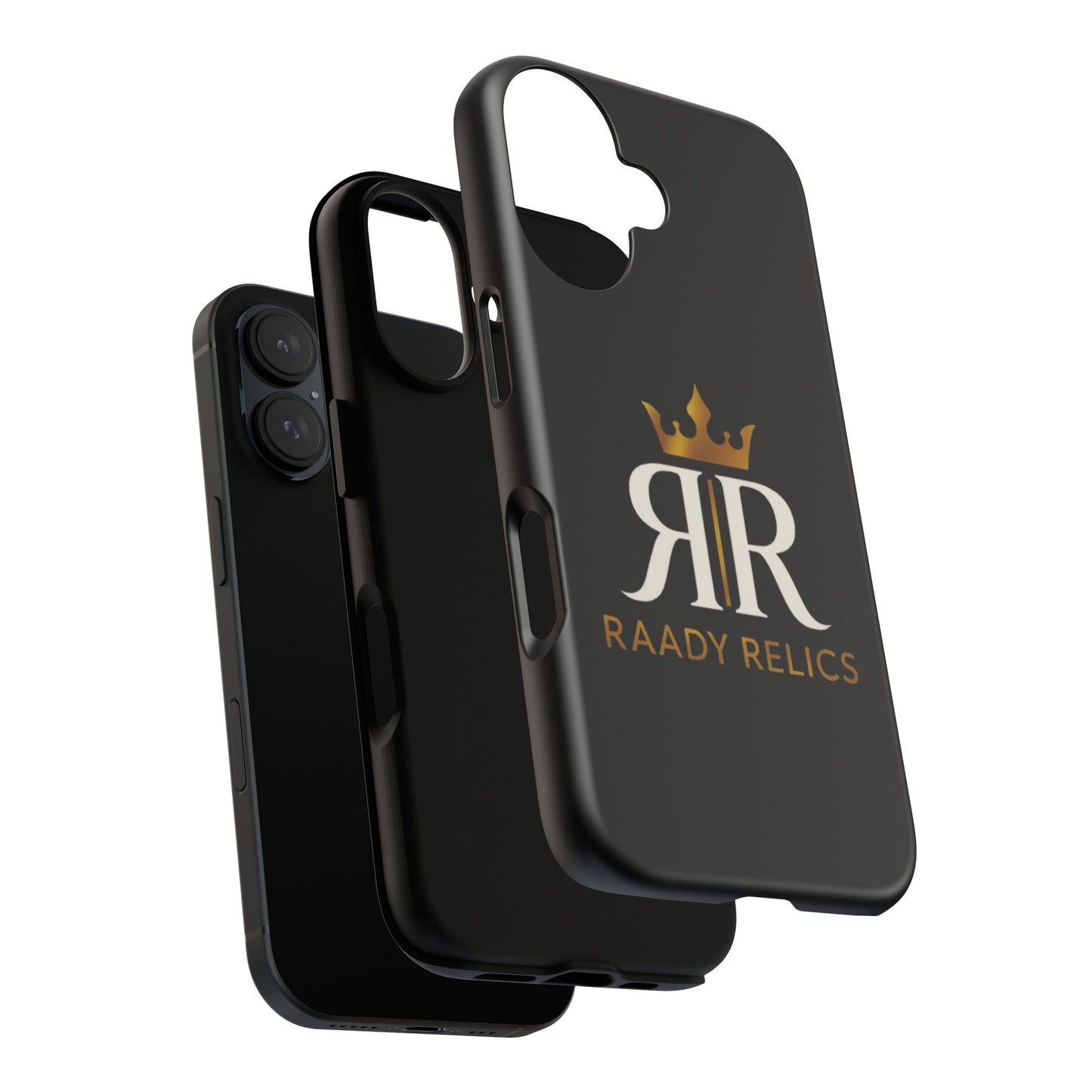 Raady Relics Crown Logo Tough Phone Case — Black Protective iPhone Cover