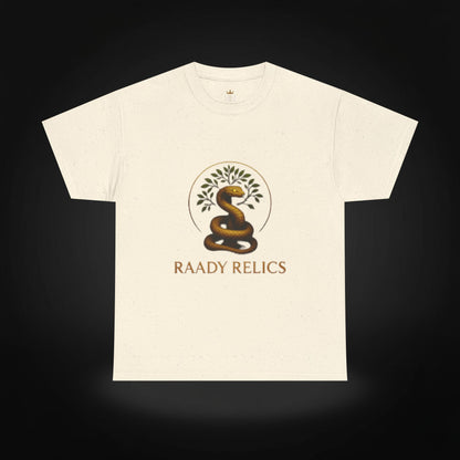 Raady Relics Unisex Cotton Tee - Serpent Design Shirt for Casual Wear