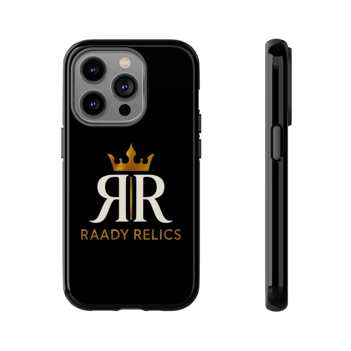 Raady Relics Crown Logo Tough Phone Case — Black Protective iPhone Cover