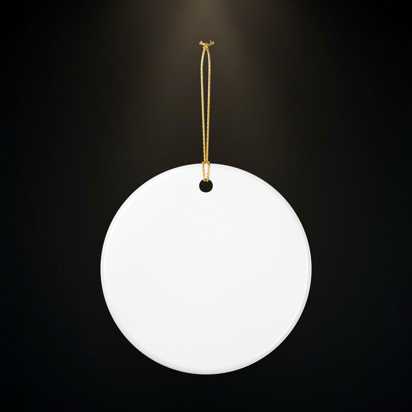 Raady Relics Gold Logo Ceramic Ornament — Round Holiday Decoration