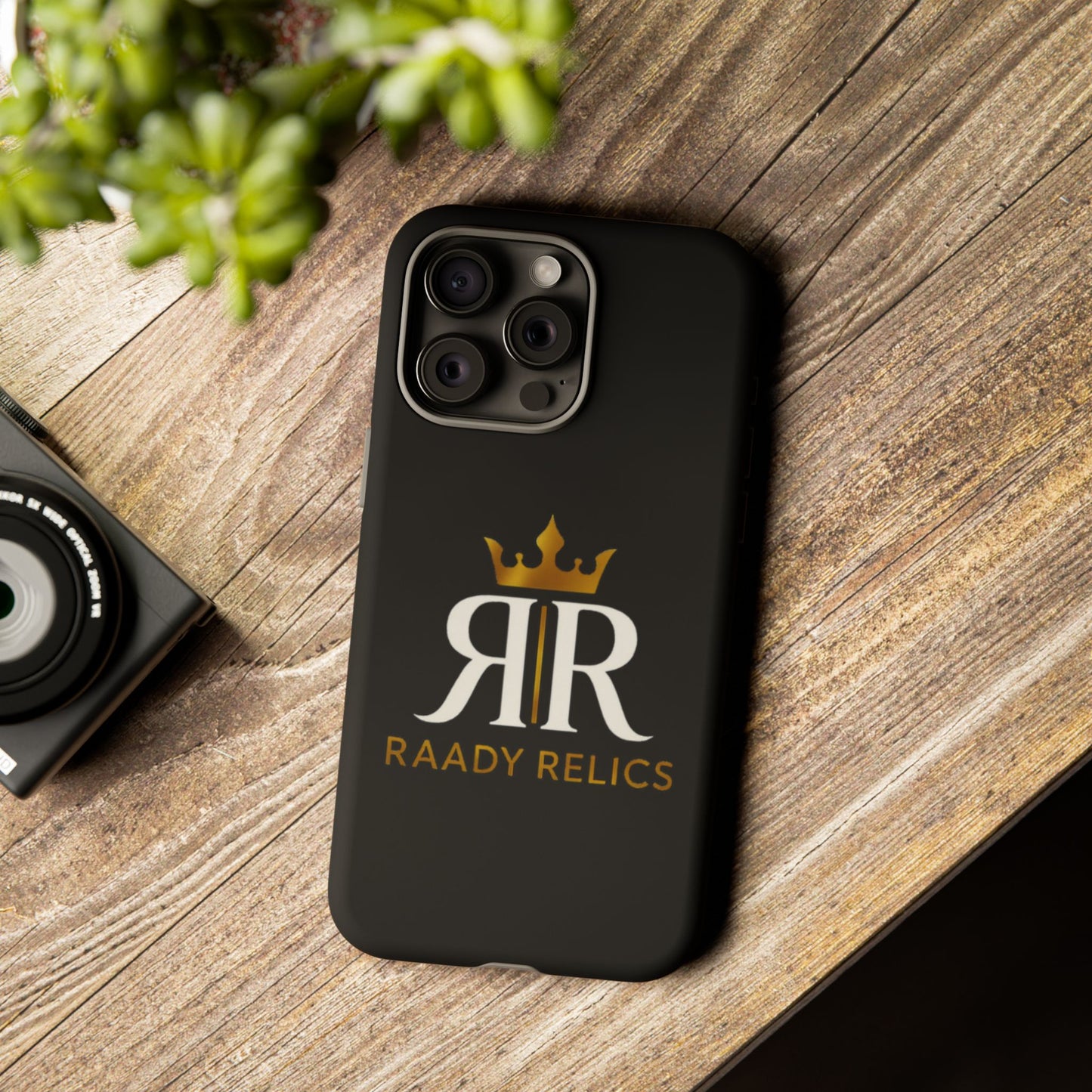Raady Relics Crown Logo Tough Phone Case — Black Protective iPhone Cover