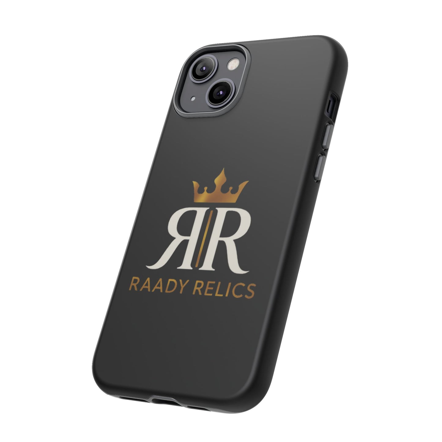 Raady Relics Crown Logo Tough Phone Case — Black Protective iPhone Cover