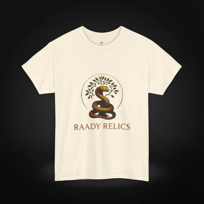Raady Relics Unisex Cotton Tee - Serpent Design Shirt for Casual Wear