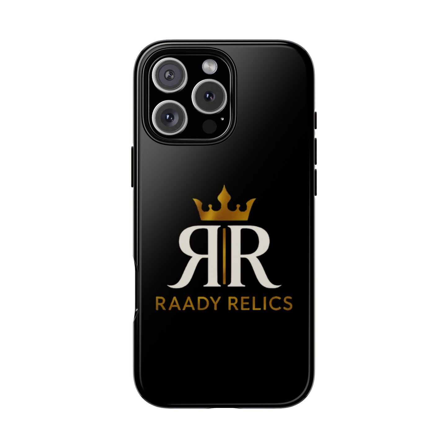 Raady Relics Crown Logo Tough Phone Case — Black Protective iPhone Cover