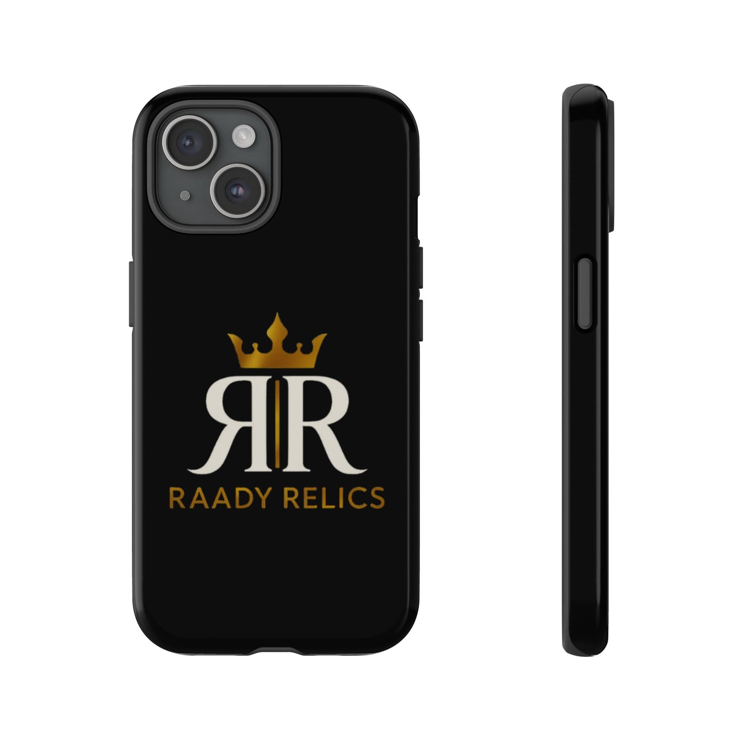 Raady Relics Crown Logo Tough Phone Case — Black Protective iPhone Cover