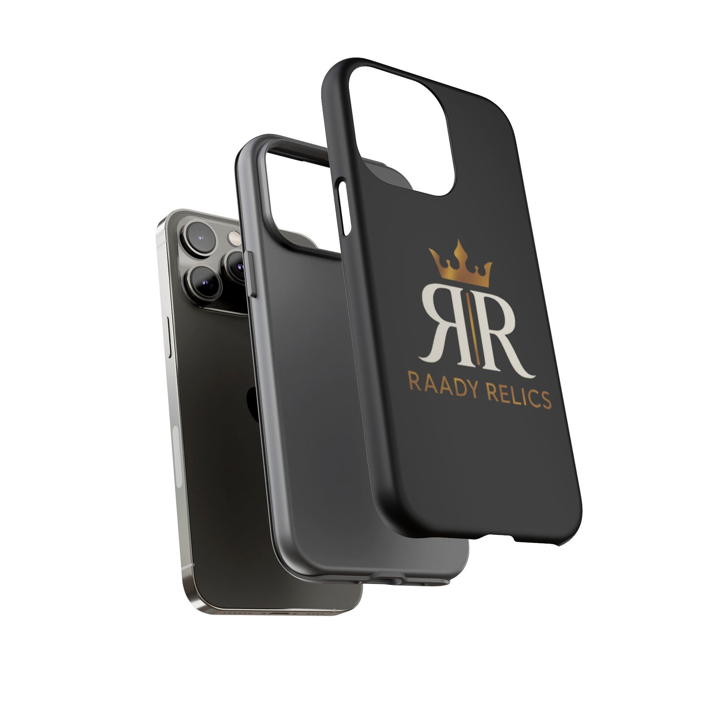 Raady Relics Crown Logo Tough Phone Case — Black Protective iPhone Cover
