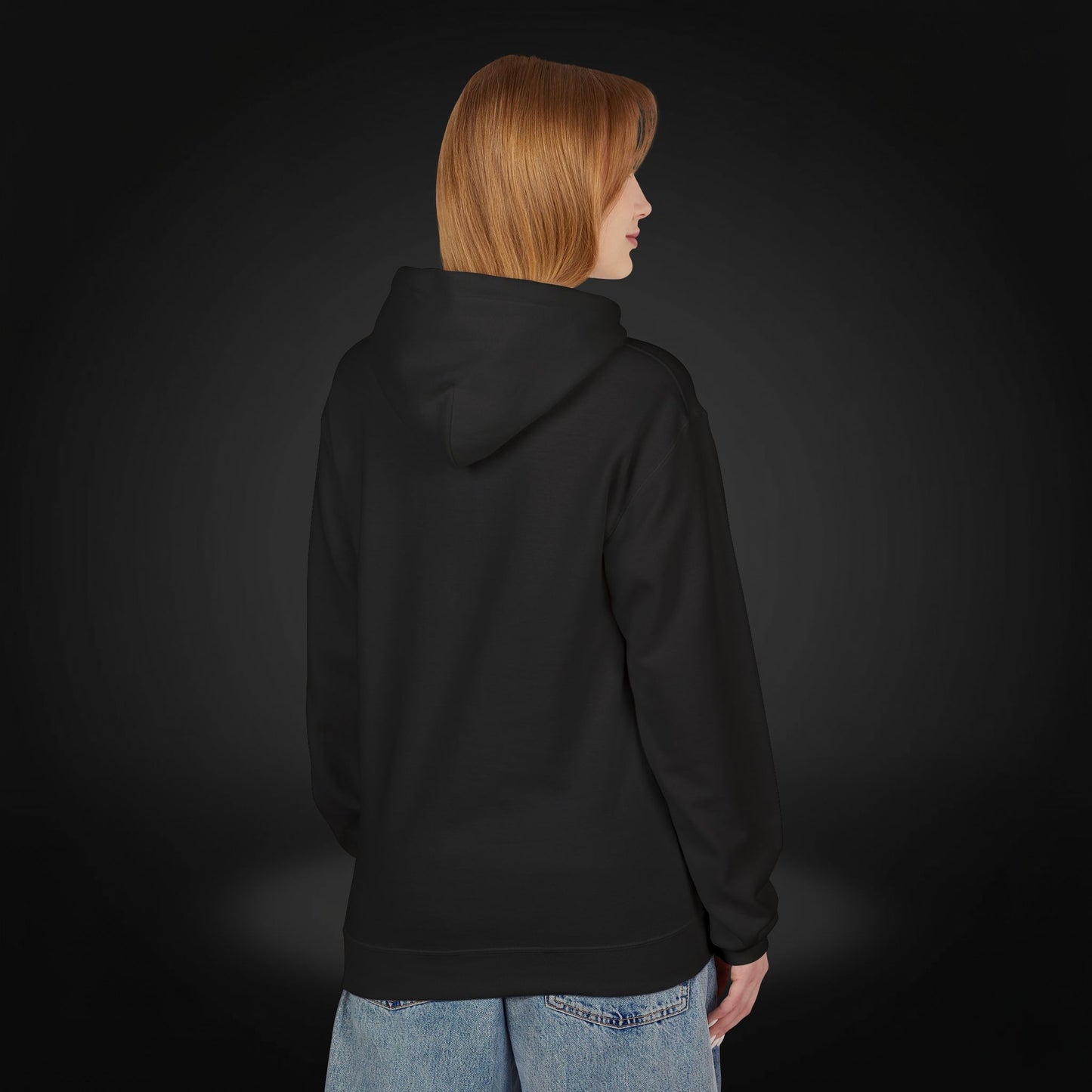 RaandJuice Logo Hoodie — Minimal White Fleece Pullover