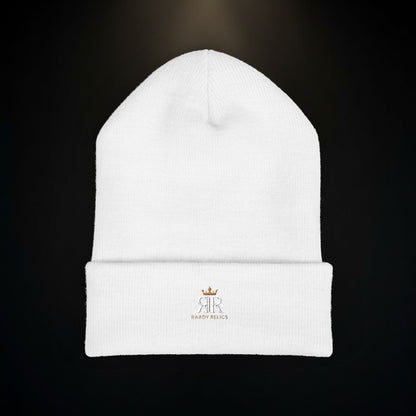 Embroidered Classic Cuffed Beanie – Minimal Crown Logo Winter Hat