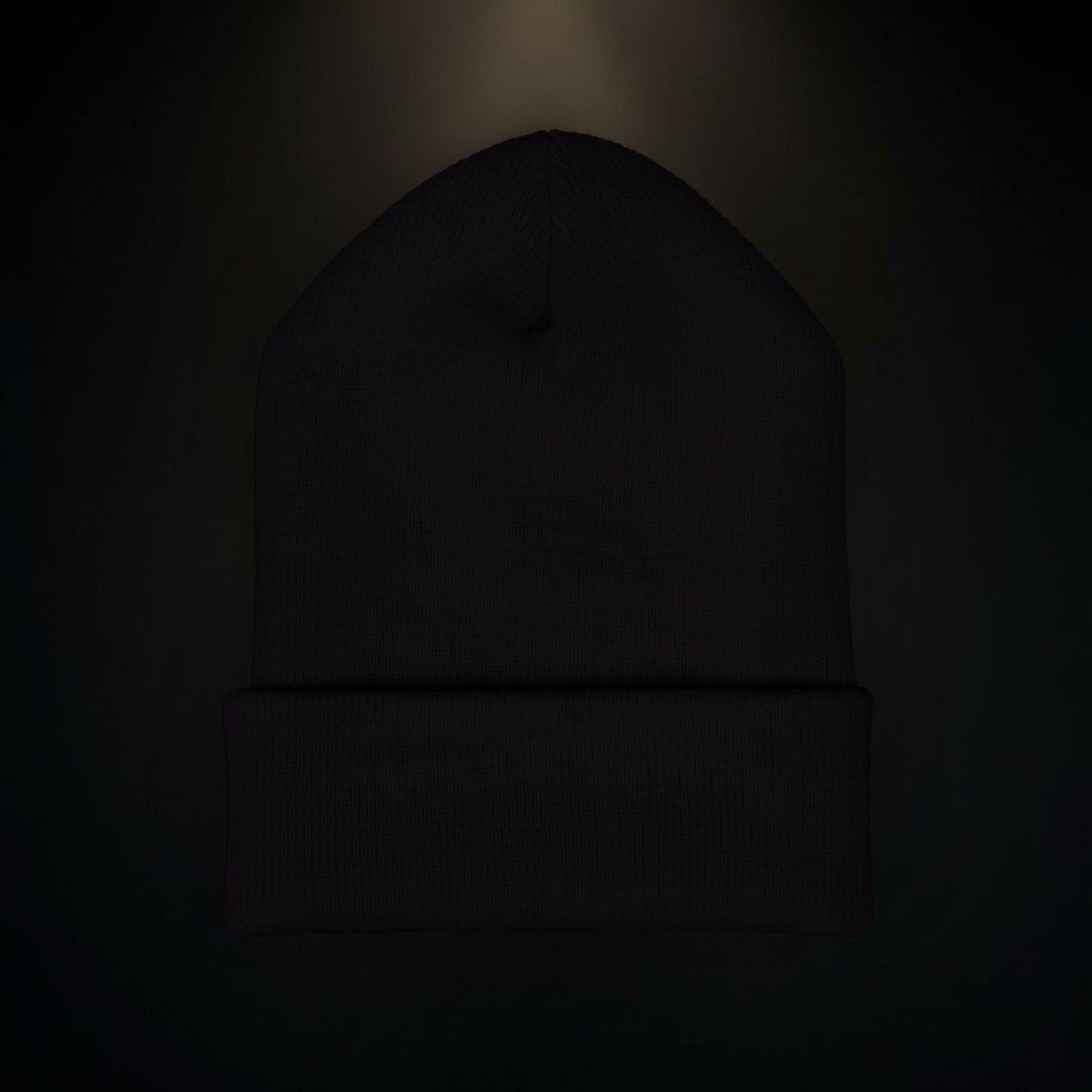 Embroidered Classic Cuffed Beanie – Minimal Crown Logo Winter Hat