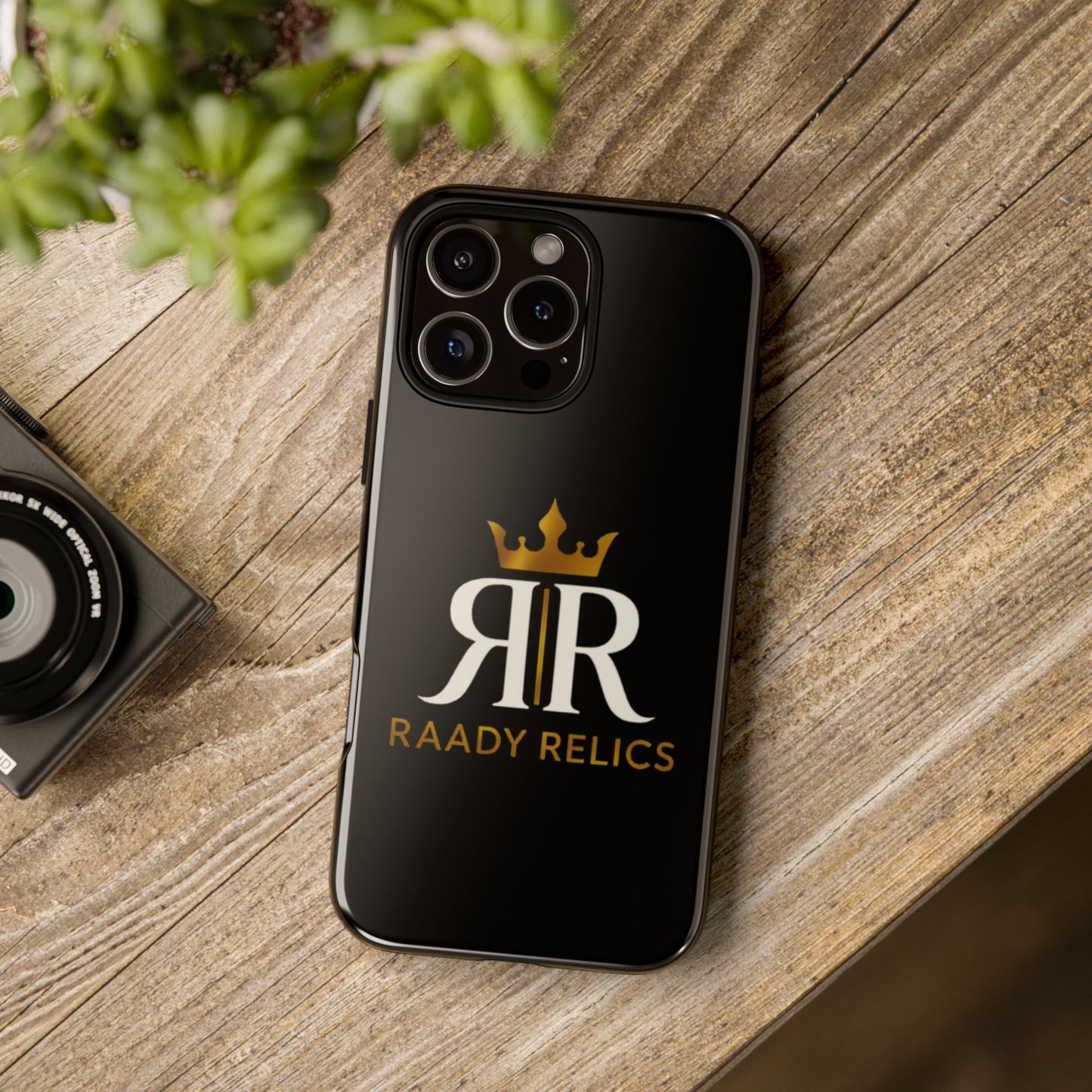 Raady Relics Crown Logo Tough Phone Case — Black Protective iPhone Cover