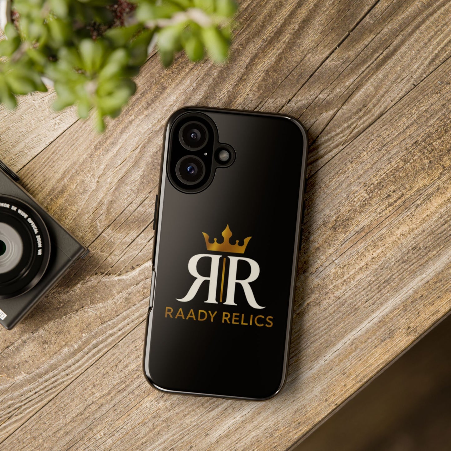 Raady Relics Crown Logo Tough Phone Case — Black Protective iPhone Cover