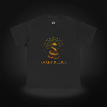 Raady Relics Unisex Cotton Tee - Serpent Design Shirt for Casual Wear