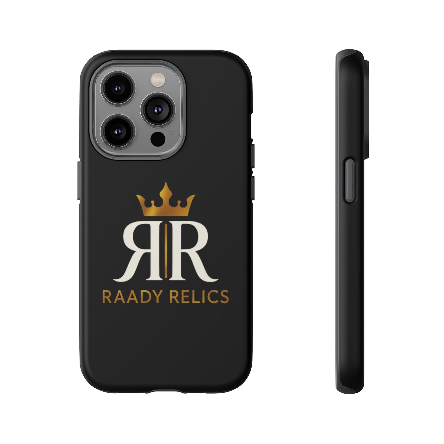 Raady Relics Crown Logo Tough Phone Case — Black Protective iPhone Cover