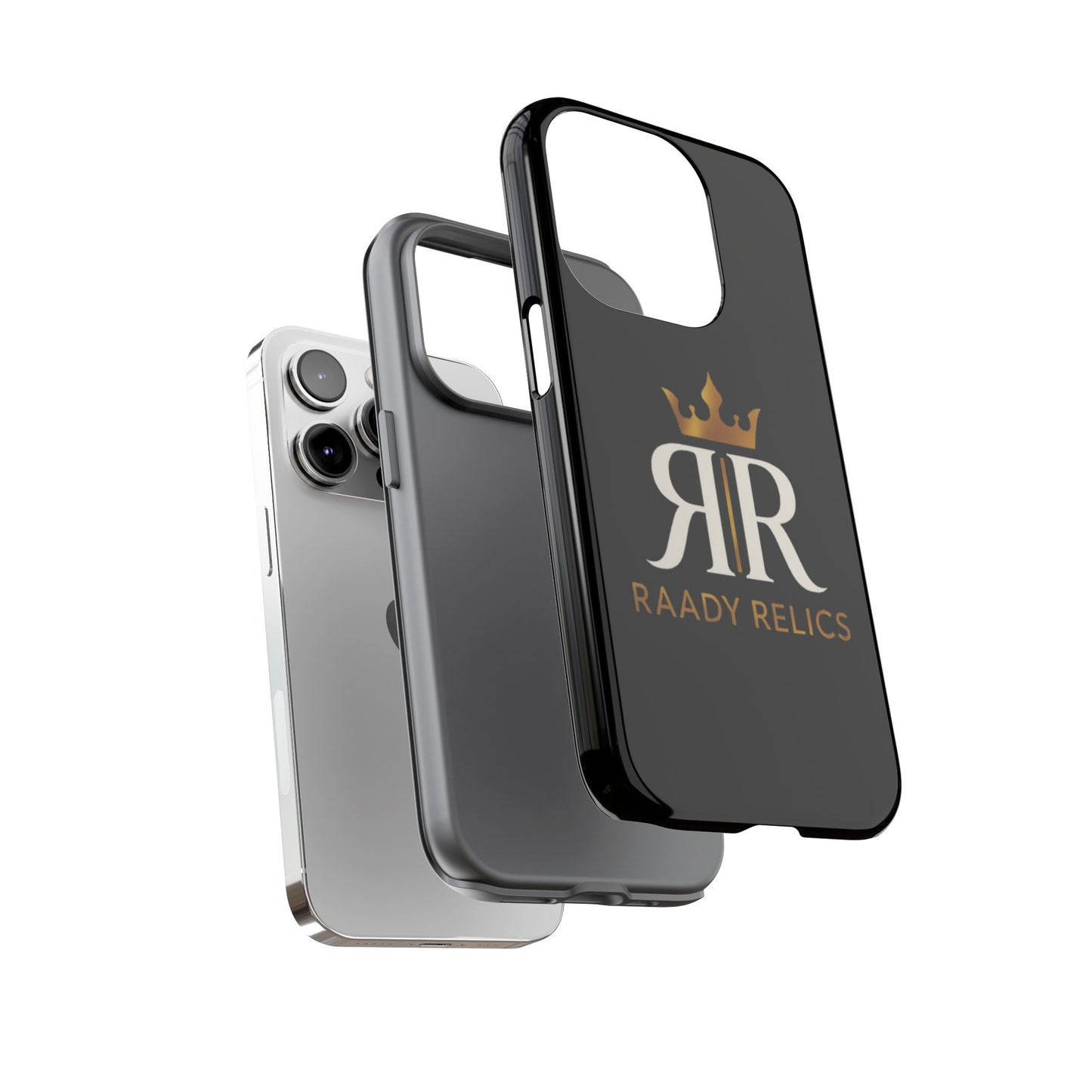 Raady Relics Crown Logo Tough Phone Case — Black Protective iPhone Cover