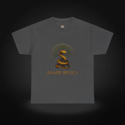Raady Relics Unisex Cotton Tee - Serpent Design Shirt for Casual Wear