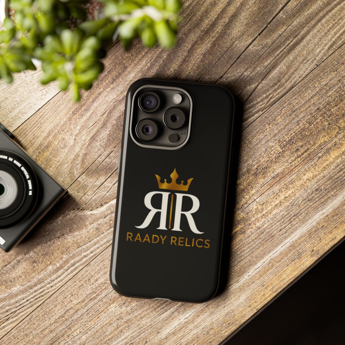 Raady Relics Crown Logo Tough Phone Case — Black Protective iPhone Cover