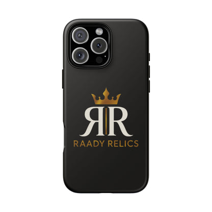 Raady Relics Crown Logo Tough Phone Case — Black Protective iPhone Cover