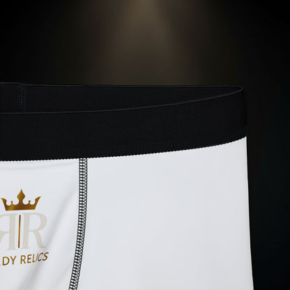 Royal Rules Men's Boxer Briefs — White Crown
