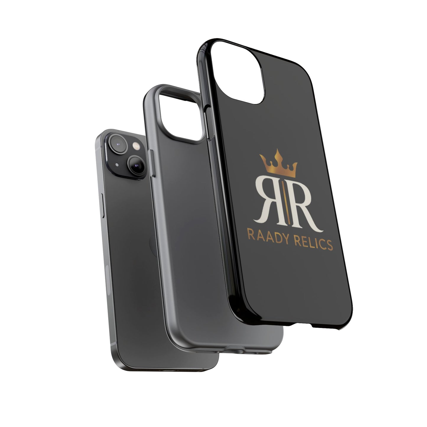 Raady Relics Crown Logo Tough Phone Case — Black Protective iPhone Cover