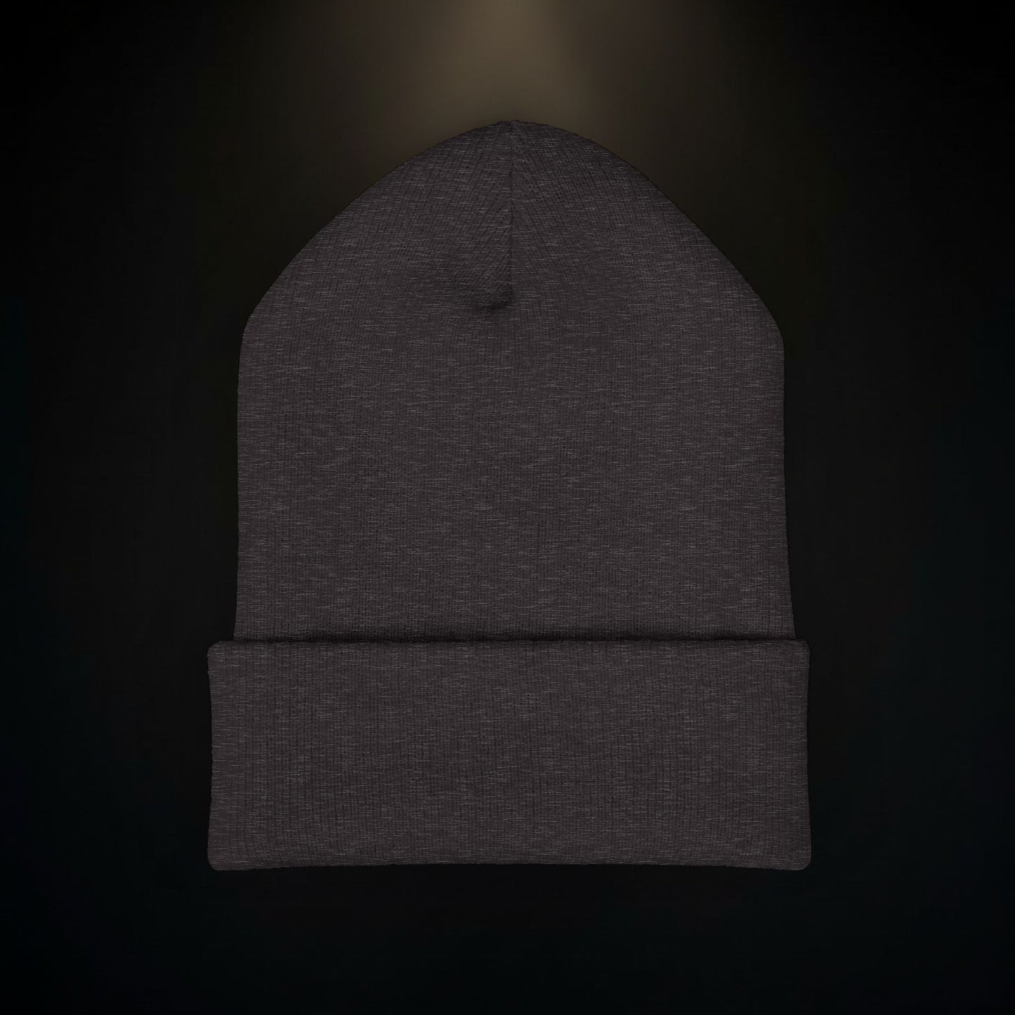 Embroidered Classic Cuffed Beanie – Minimal Crown Logo Winter Hat