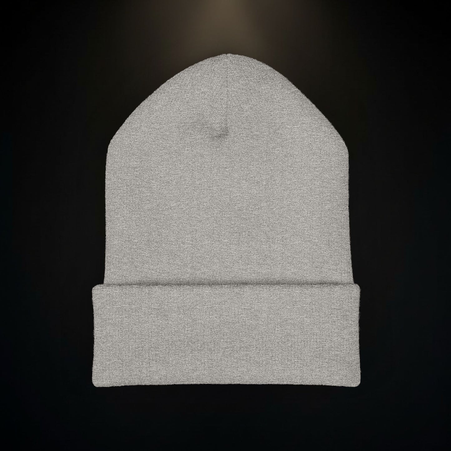 Embroidered Classic Cuffed Beanie – Minimal Crown Logo Winter Hat