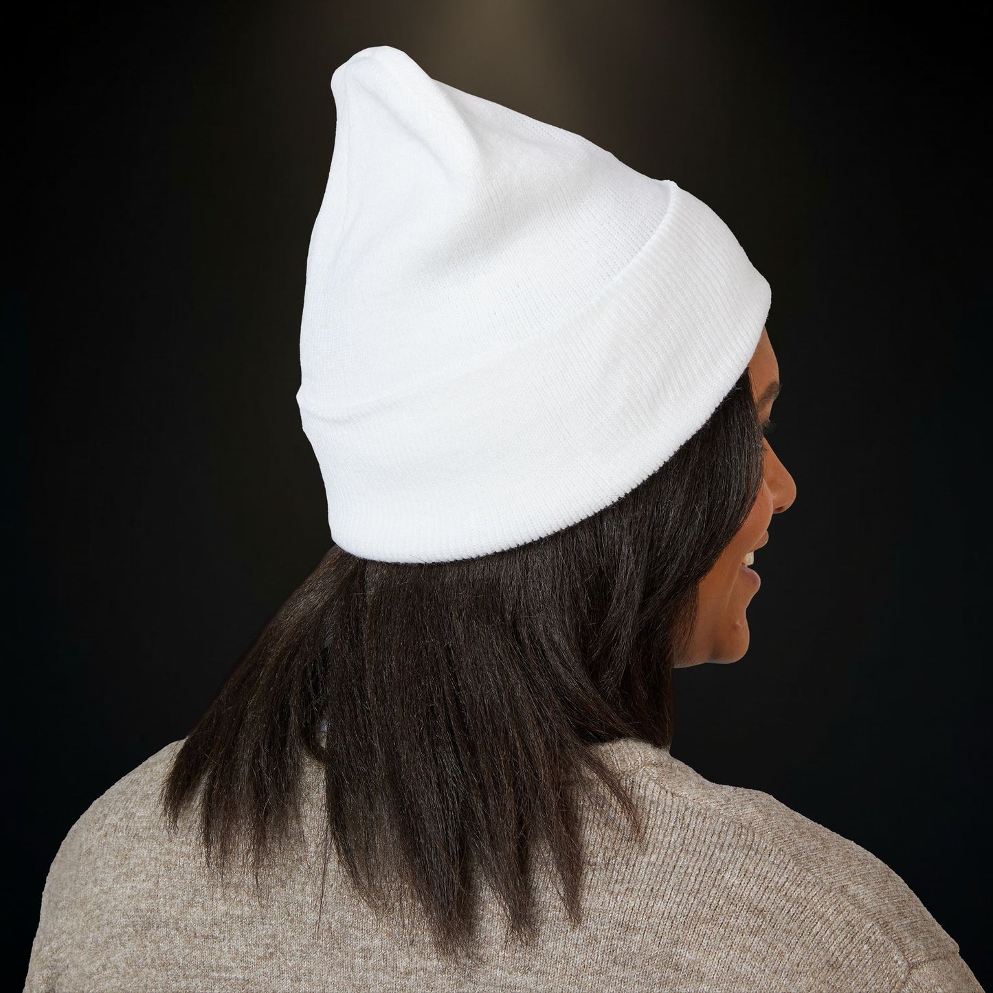 Embroidered Classic Cuffed Beanie – Minimal Crown Logo Winter Hat