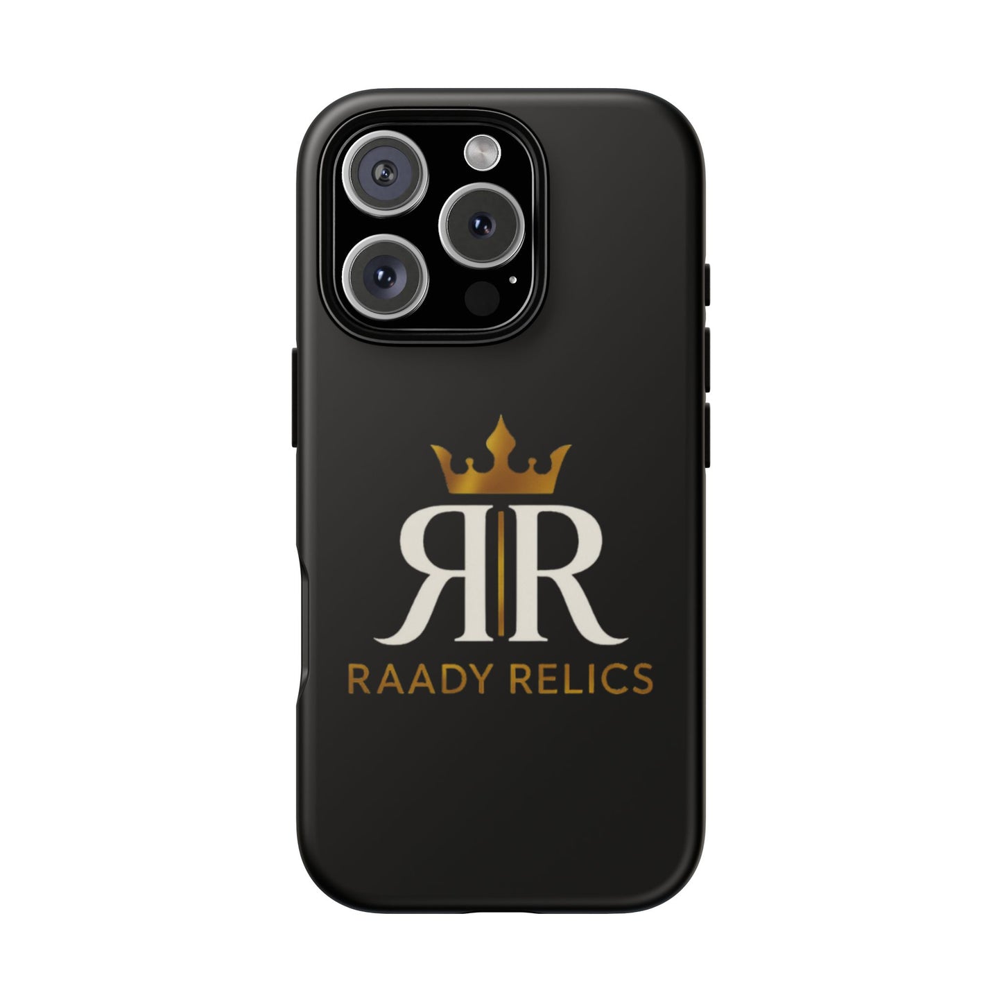 Raady Relics Crown Logo Tough Phone Case — Black Protective iPhone Cover