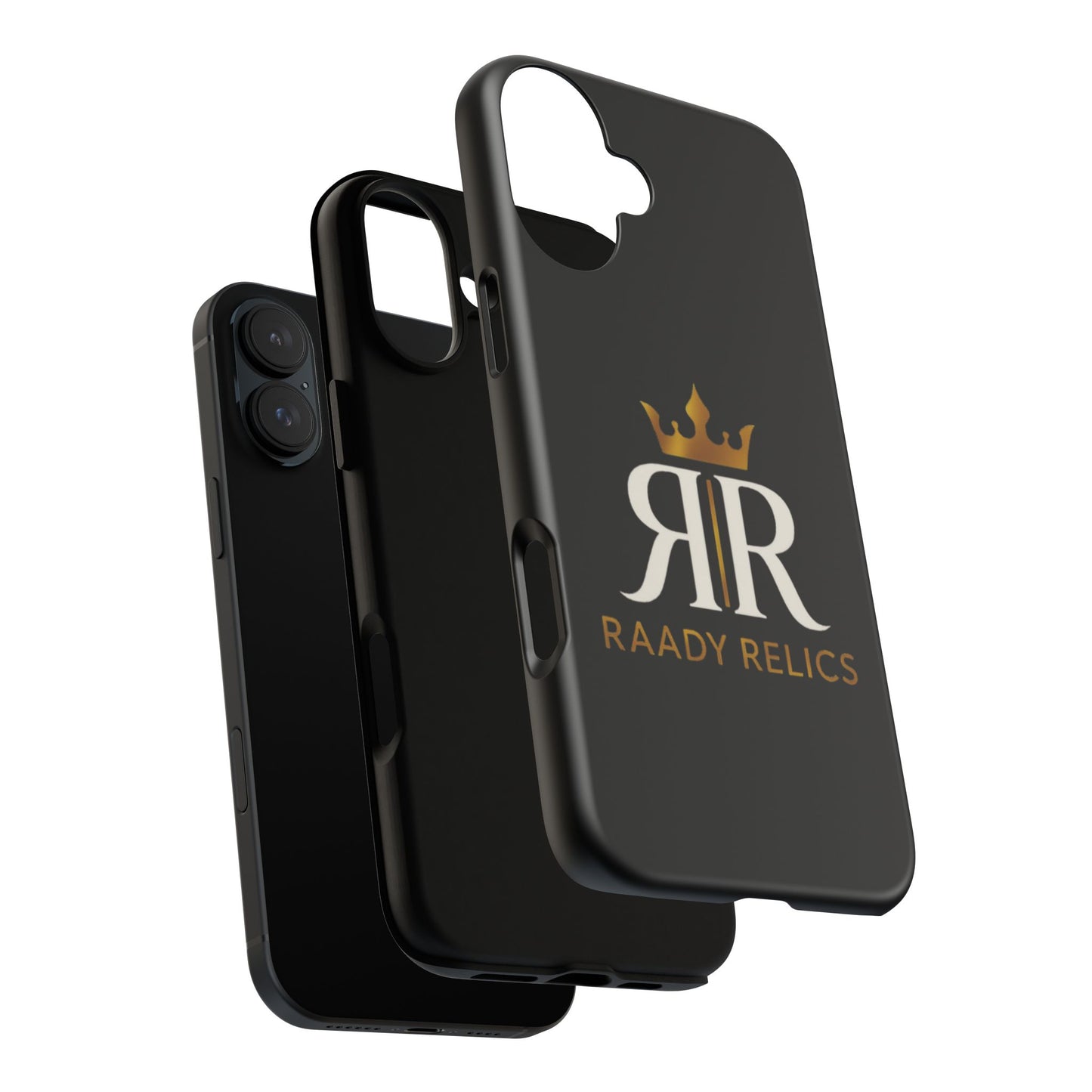 Raady Relics Crown Logo Tough Phone Case — Black Protective iPhone Cover