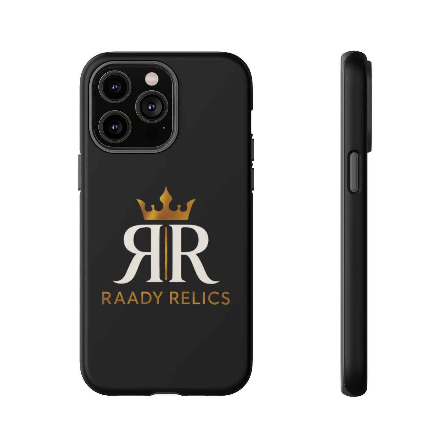 Raady Relics Crown Logo Tough Phone Case — Black Protective iPhone Cover