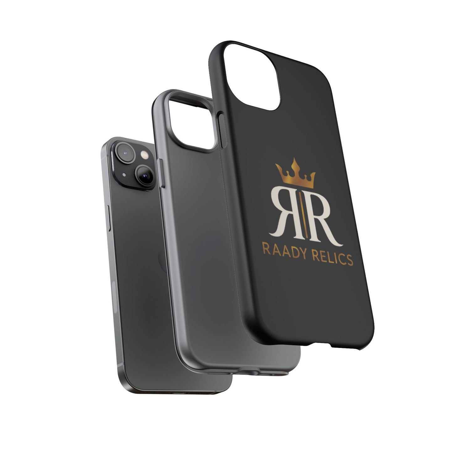 Raady Relics Crown Logo Tough Phone Case — Black Protective iPhone Cover